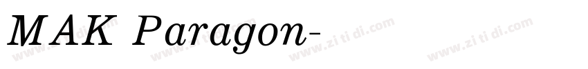 MAK Paragon字体转换